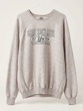 Great Smoky MTNS. Pink Long Sleeve Crewneck Sweater